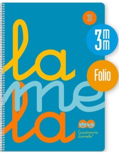 CUADERNO ESPIRAL Fº 80H 90G 3MM AZUL CUADROVIA PP